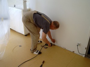 Kautschukboden - Fräsen und Schweißen